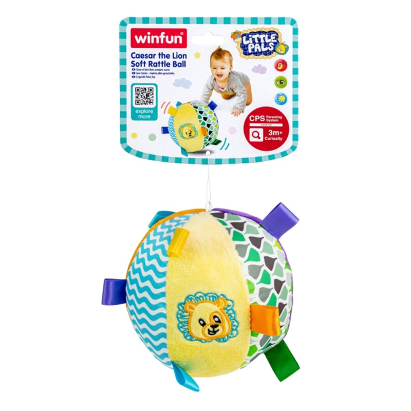 Caesar The Lion Soft Rattle Ball